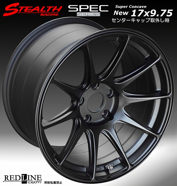 □ STEALTH Racing SPEC-01 □ 17X9.75J+25 PCD114.3 ホイール4本