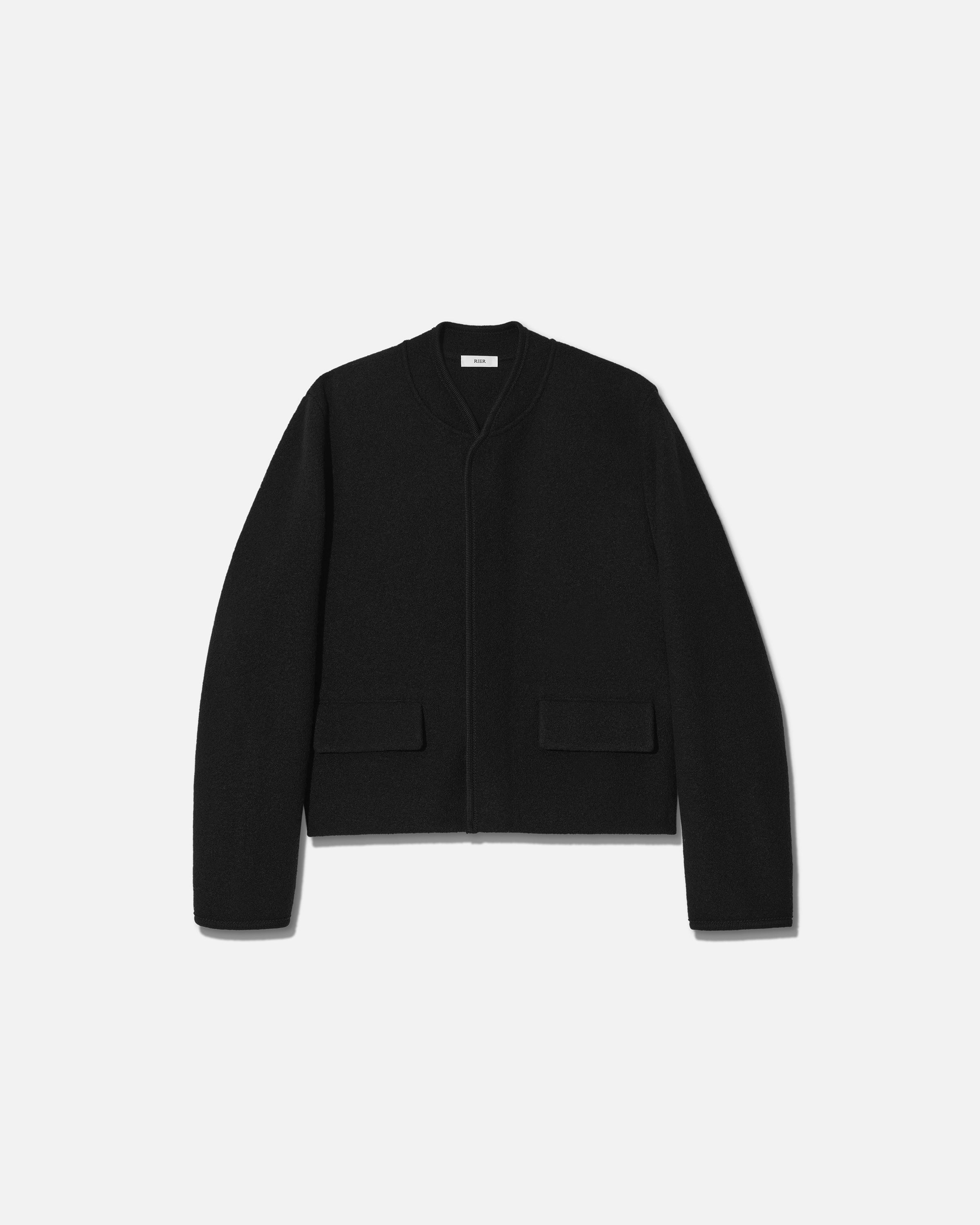 RIER | Walker jacket city crop black | 100% natural wool | made in
