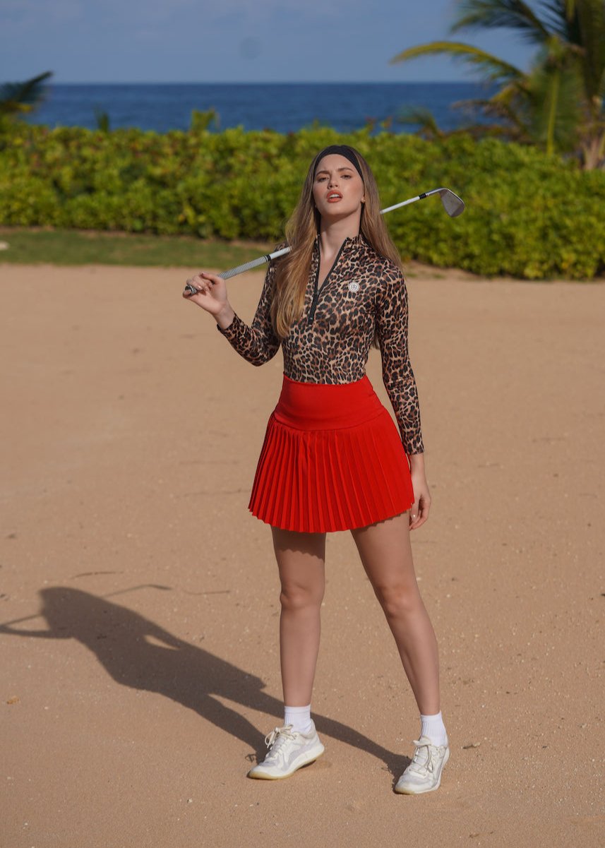 Coco Pleated Skirt - Ferrari Red – Rose & Steel