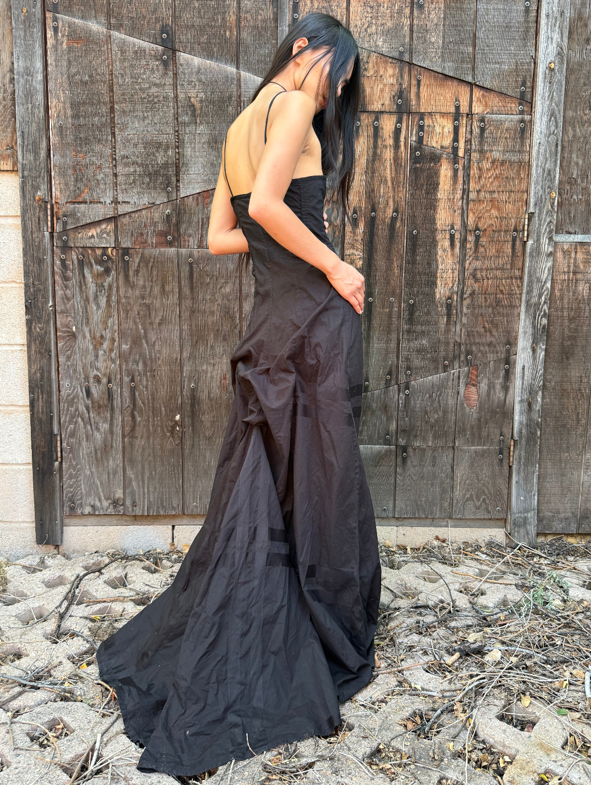 Vintage 90s Cotton Satin Stripe Dries Van Noten Size 42 – 4KINSHIP