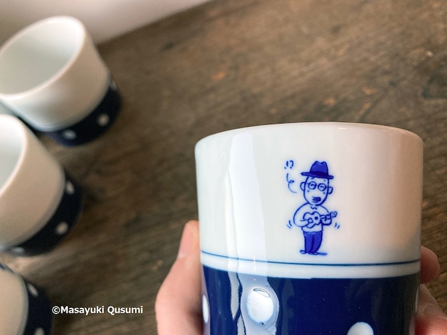 水玉の酒器「ふらっとぐい飲み」 | 224porcelain