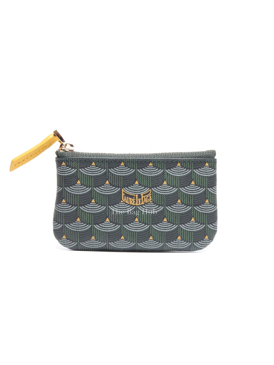 Faure Le Page Empire Green Canvas Key Pouch | Designer Brand