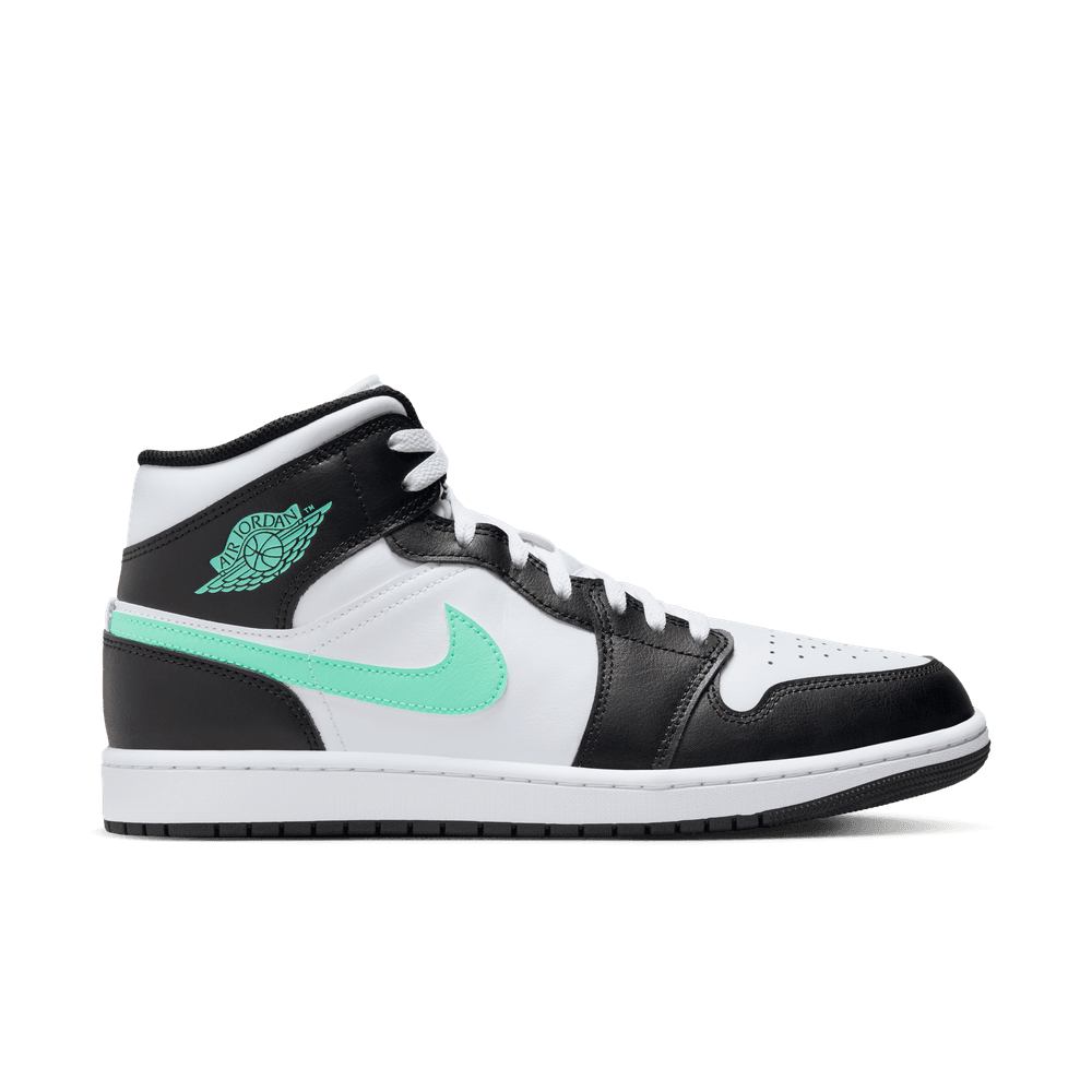Air Jordan 1 Mid 'White/Green Glow-Black|DQ8426-103|Top Fashion