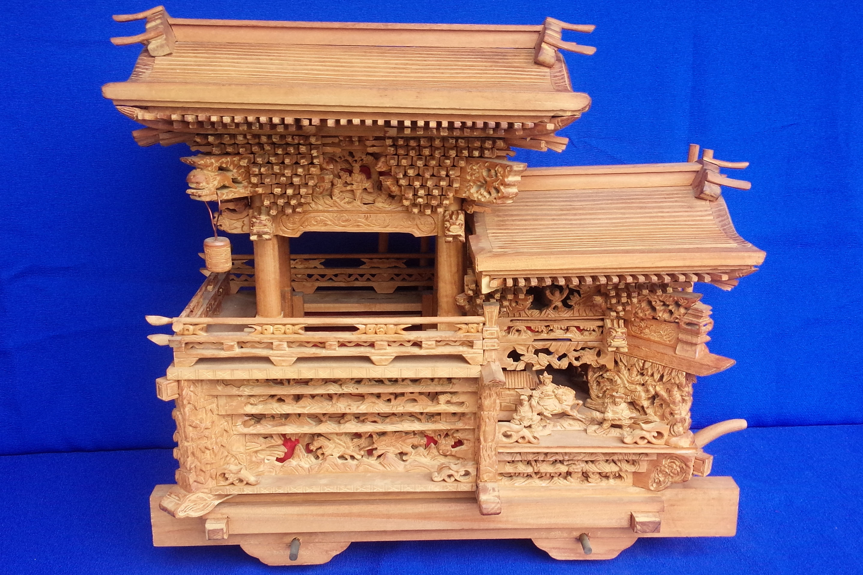 彫刻欄間の高原銘木店 ＞ 700-799 ＞ 山車-大 だんじり祭り 木製模型 堅木