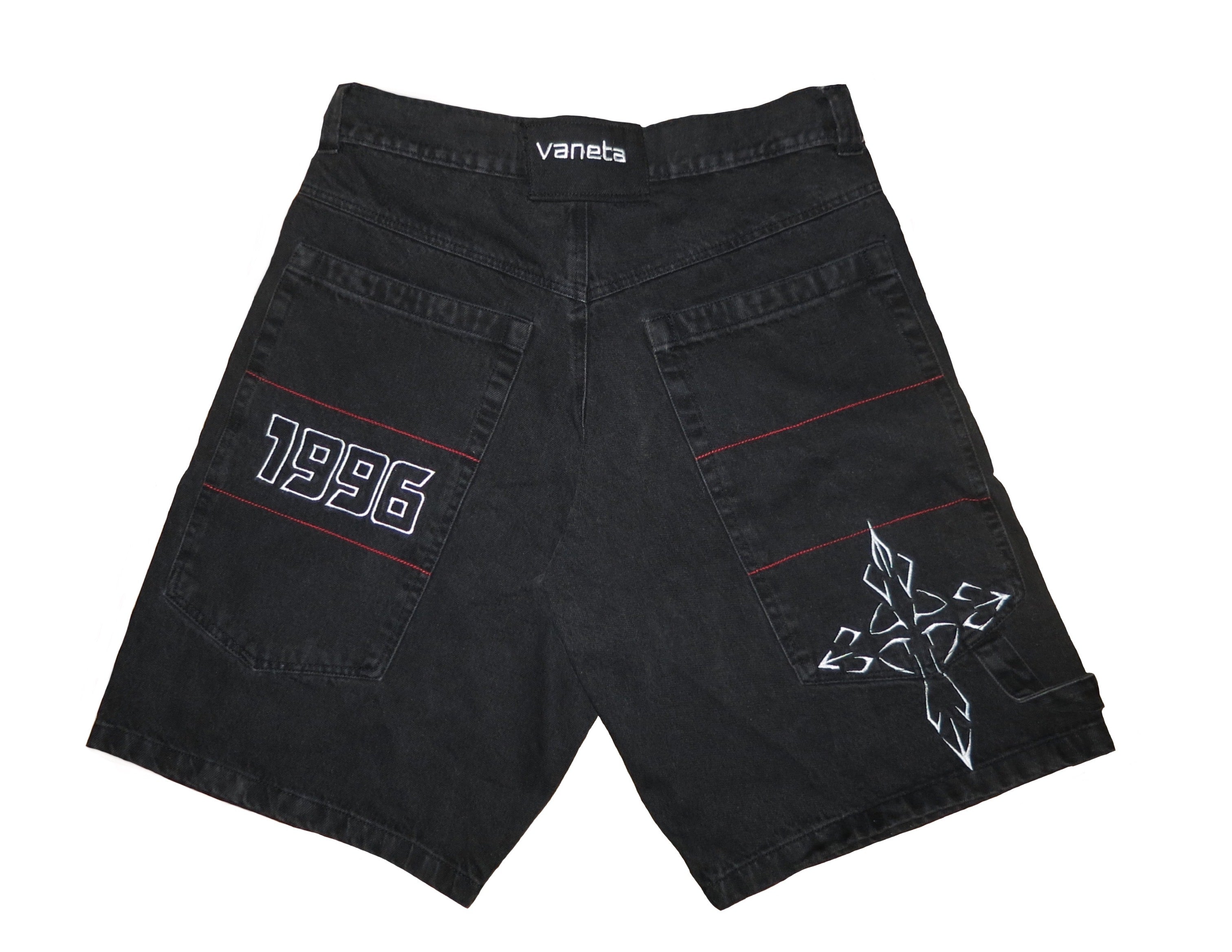 1996 Black Denim Jorts – vaneta1996.com