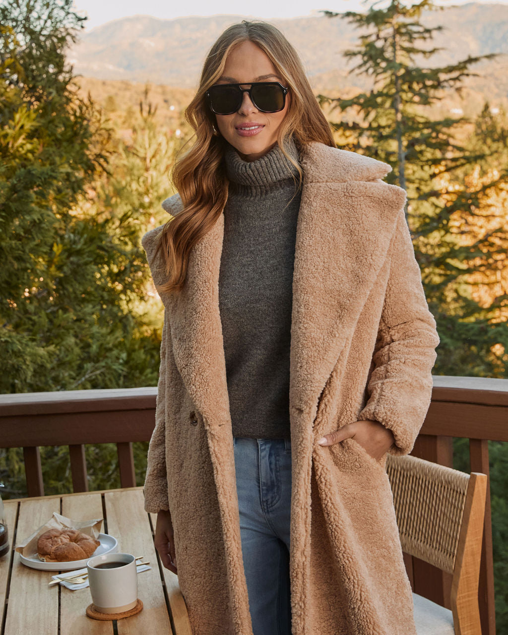 Yulissa Pocketed Teddy Coat – VICI
