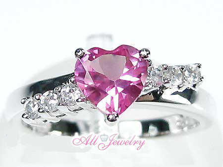 ラブリーピンクサファイアハート リング【即納】 – オールジュエリー