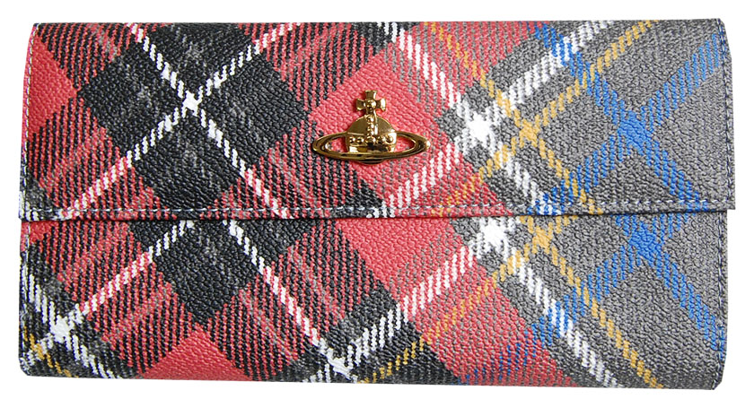 arc+shop】55%off！赤チェックWホック長財布 DERBY 2801 MAC PHERSON