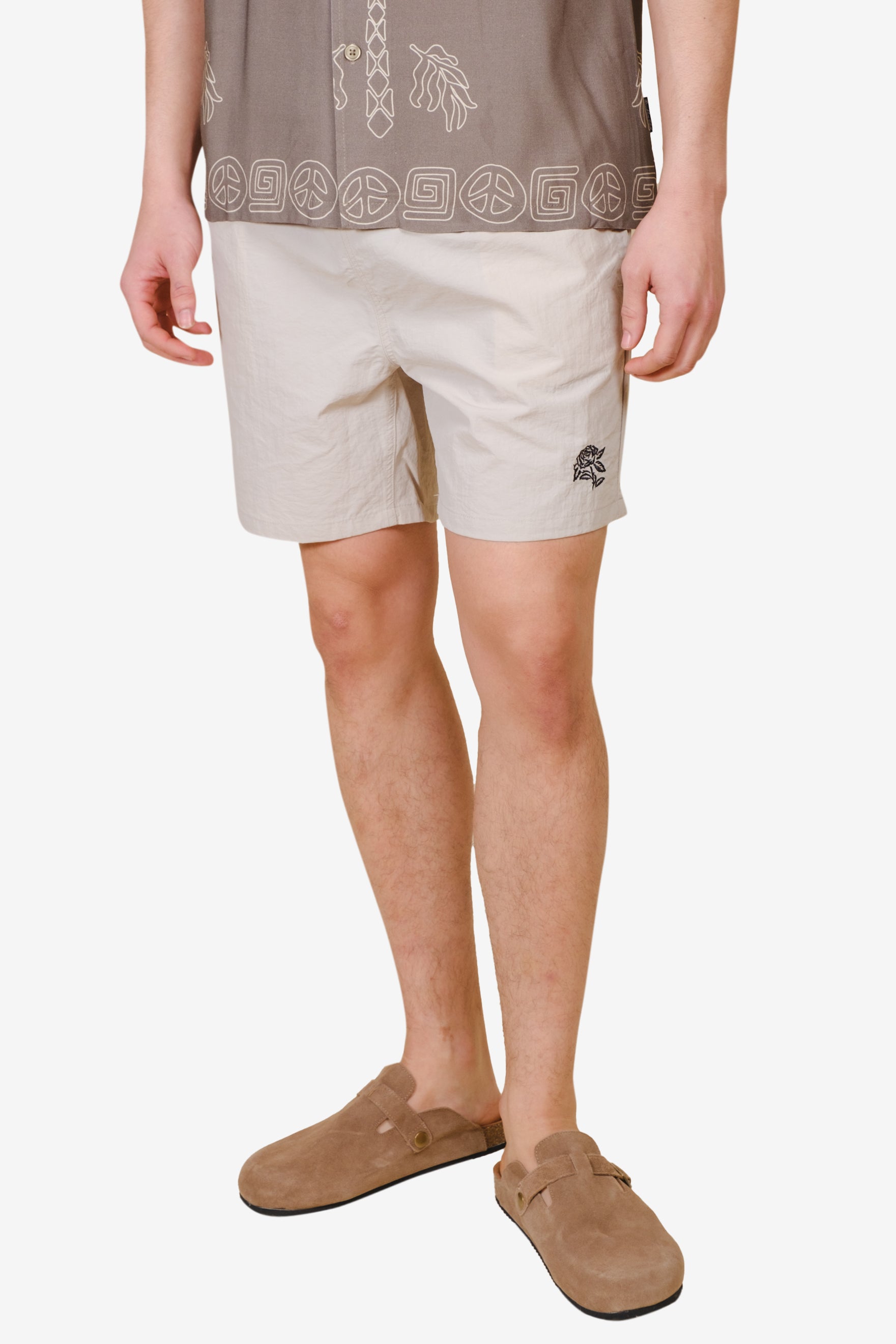 Monotone Crinkle Nylon Shorts