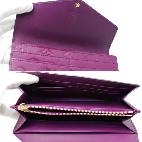 新品同様 ルイヴィトン ヴェルニ ファスナー長財布 ポルトフォイユサラ