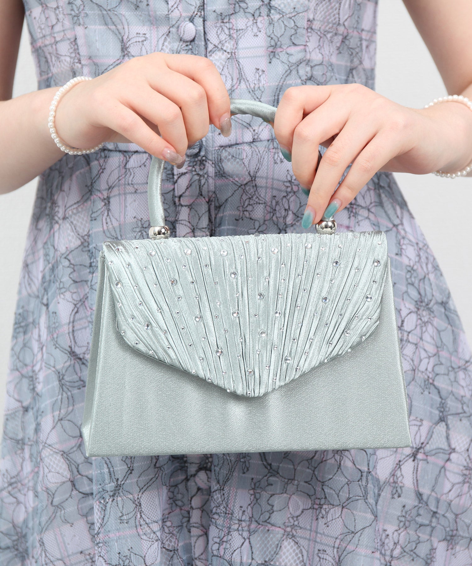 パーティーバッグ ショルダーバッグ 2way 結婚式 セージグリーン