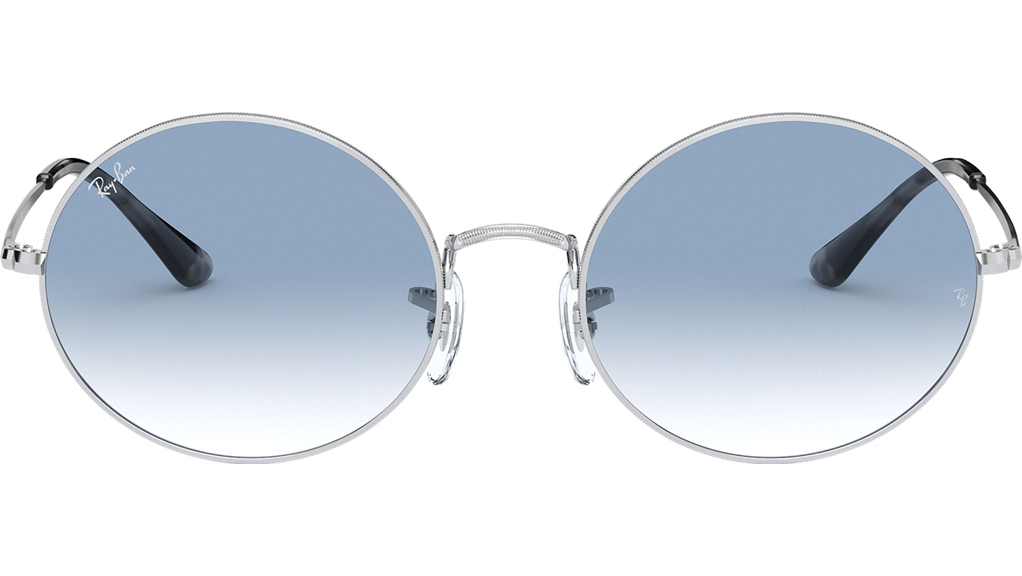 Ray-Ban Oval RB1970 91493F Silver Sunglasses - eye-oo.com