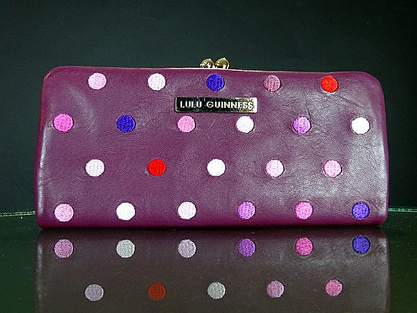 LULU GUINNESS(ルルギネス)商品番号5891495-23ドット長財布(PURPLE
