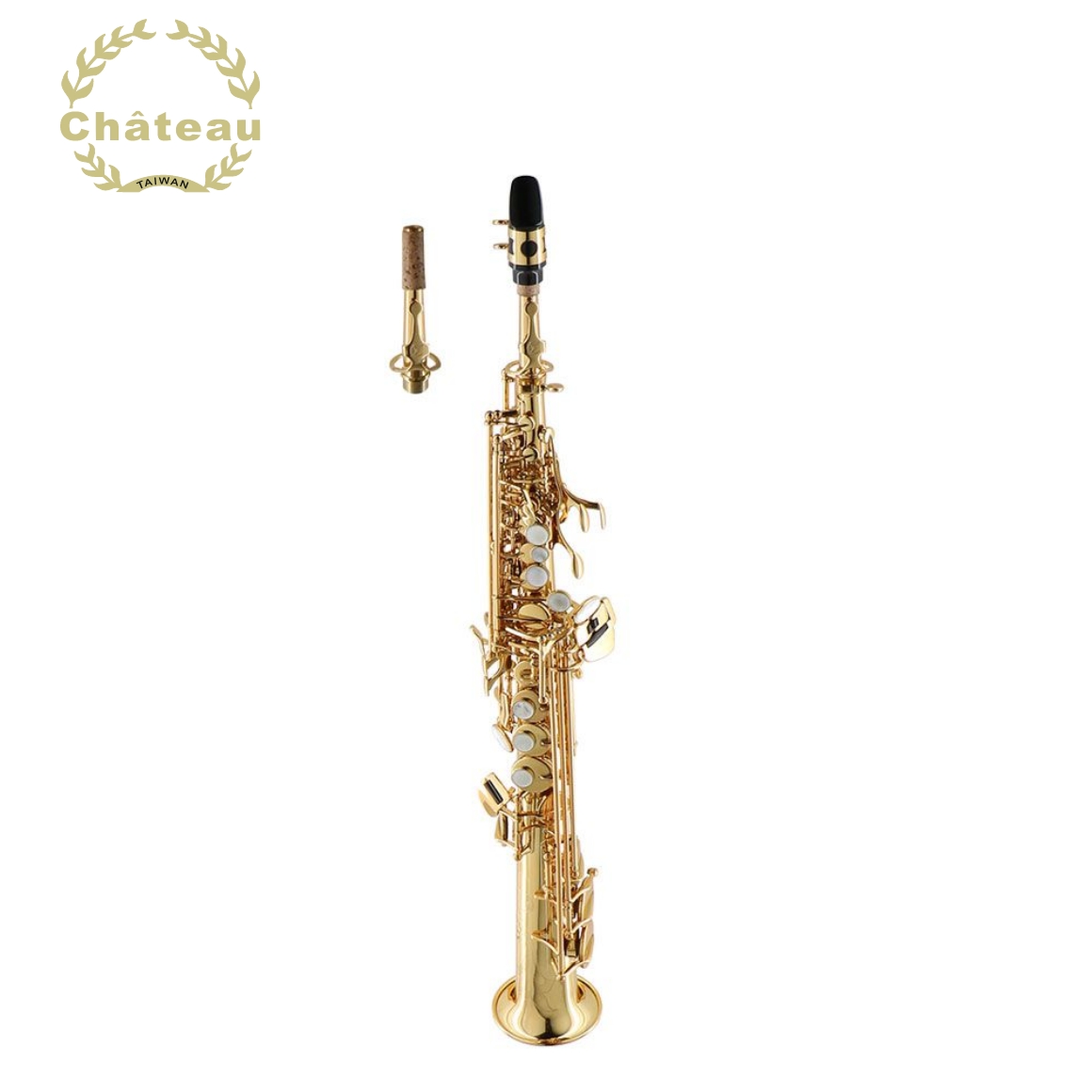 台湾製 シャトー ソプラノサックス ブラックシルバー リガチャー