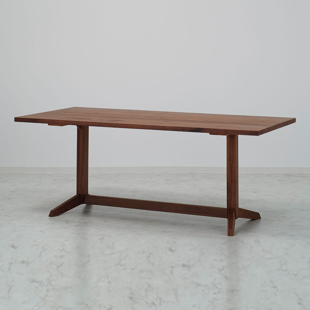 ダイニングテーブル「ロイ」ウォールナット材天板SLT＋脚ロイ 全3