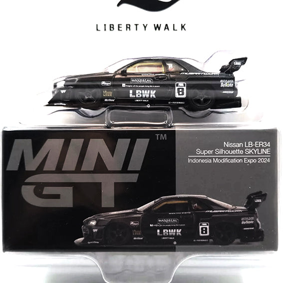 MINI GT #797 NISSAN LB-ER34 SUPER SILHOUETTE SKYLINE INDONESIA