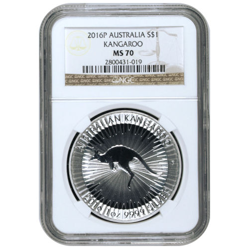 Buy 2016 1 oz Australian Silver Kangaroos MS70 Online l JM Bullion™