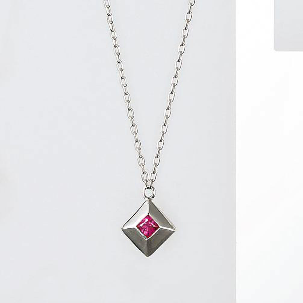 ルビー K14/K18ネックレス(7月誕生石)《ZH10179-WG》 | 京セラ