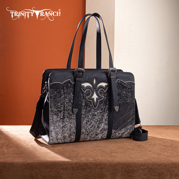 TR202G-8355BK Trinity Ranch Genuine Cowhide Carry-All Cowhide