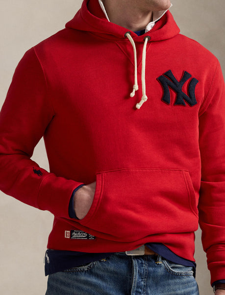 Polo Ralph Lauren Yankees Fleece Hoodie, Red – OZNICO