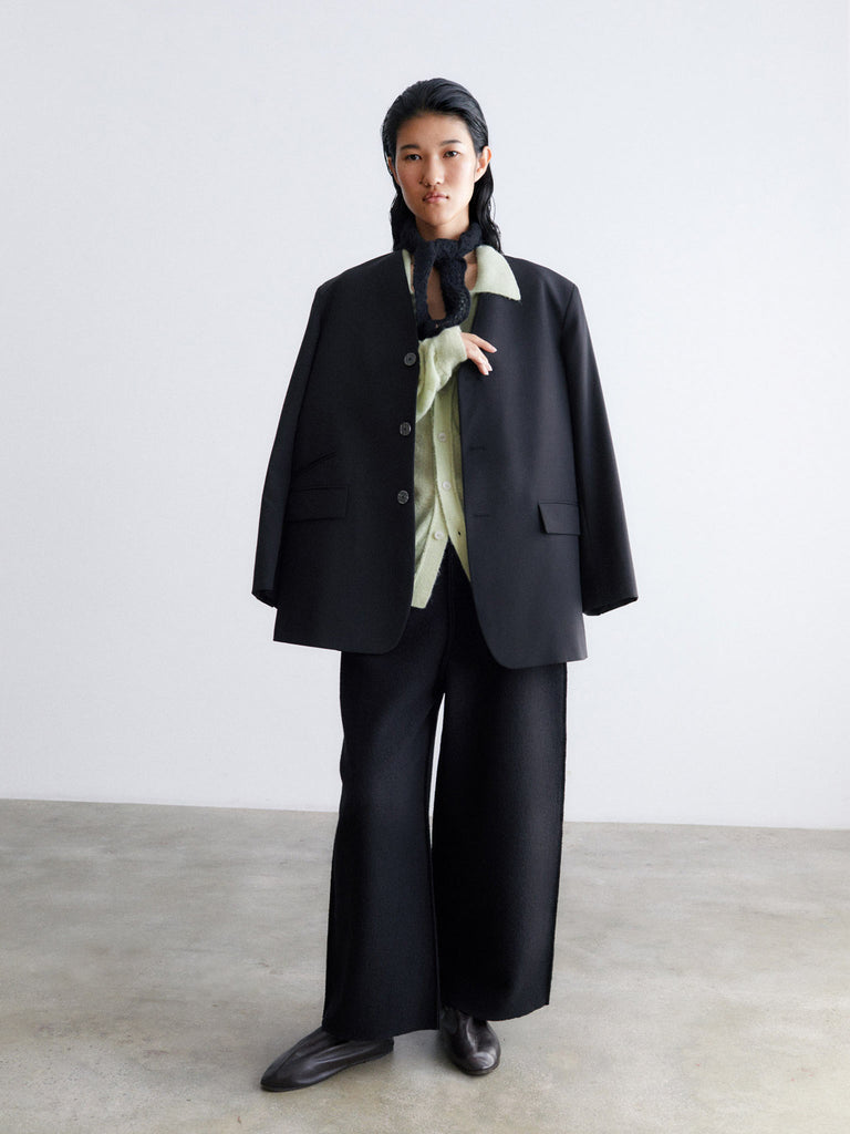 Porta woven oversized virgin wool suit jacket | RUS