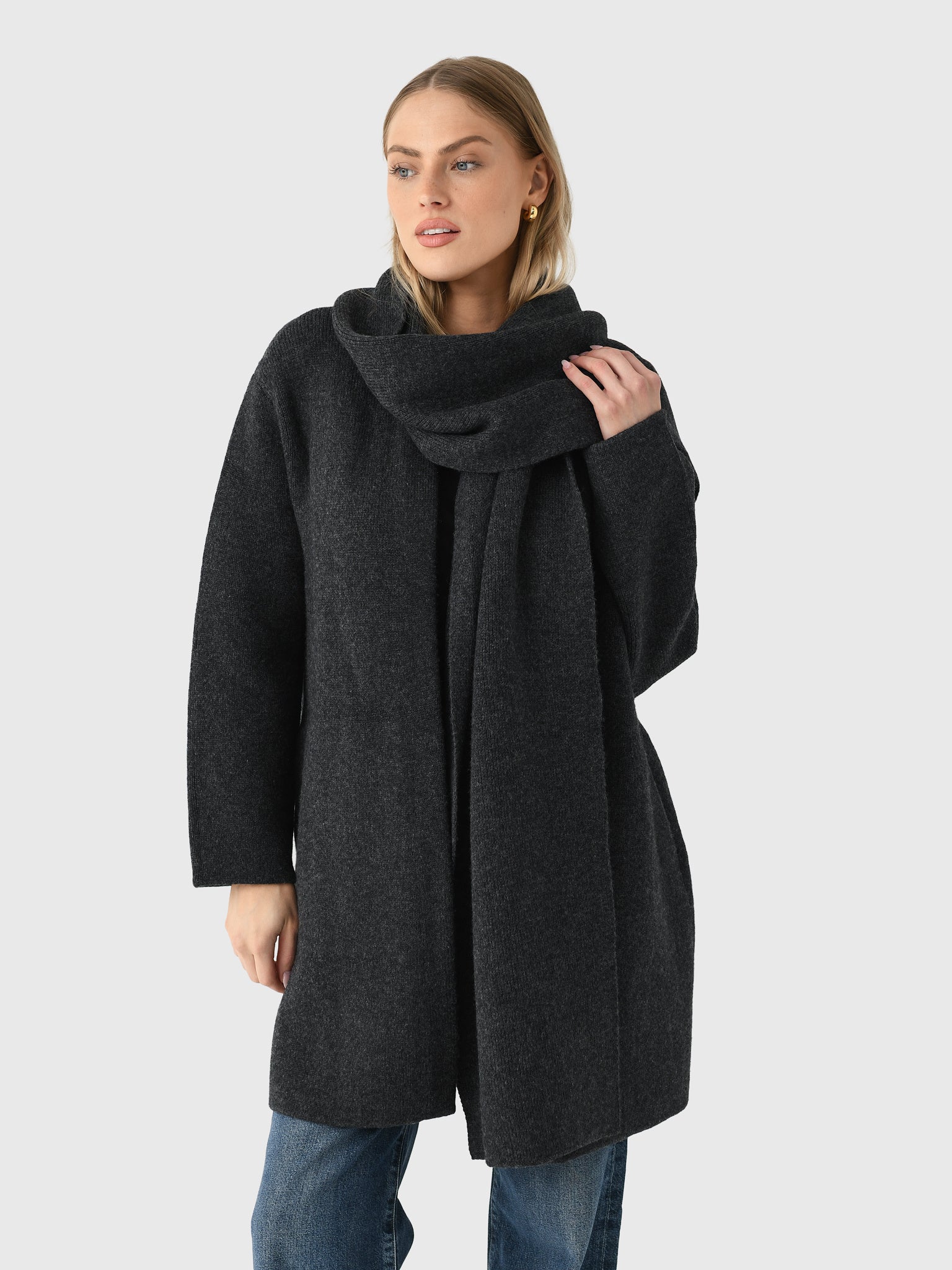 Vince Women's Draped-Scarf Wool-Blend Car Coat – Saint Bernard