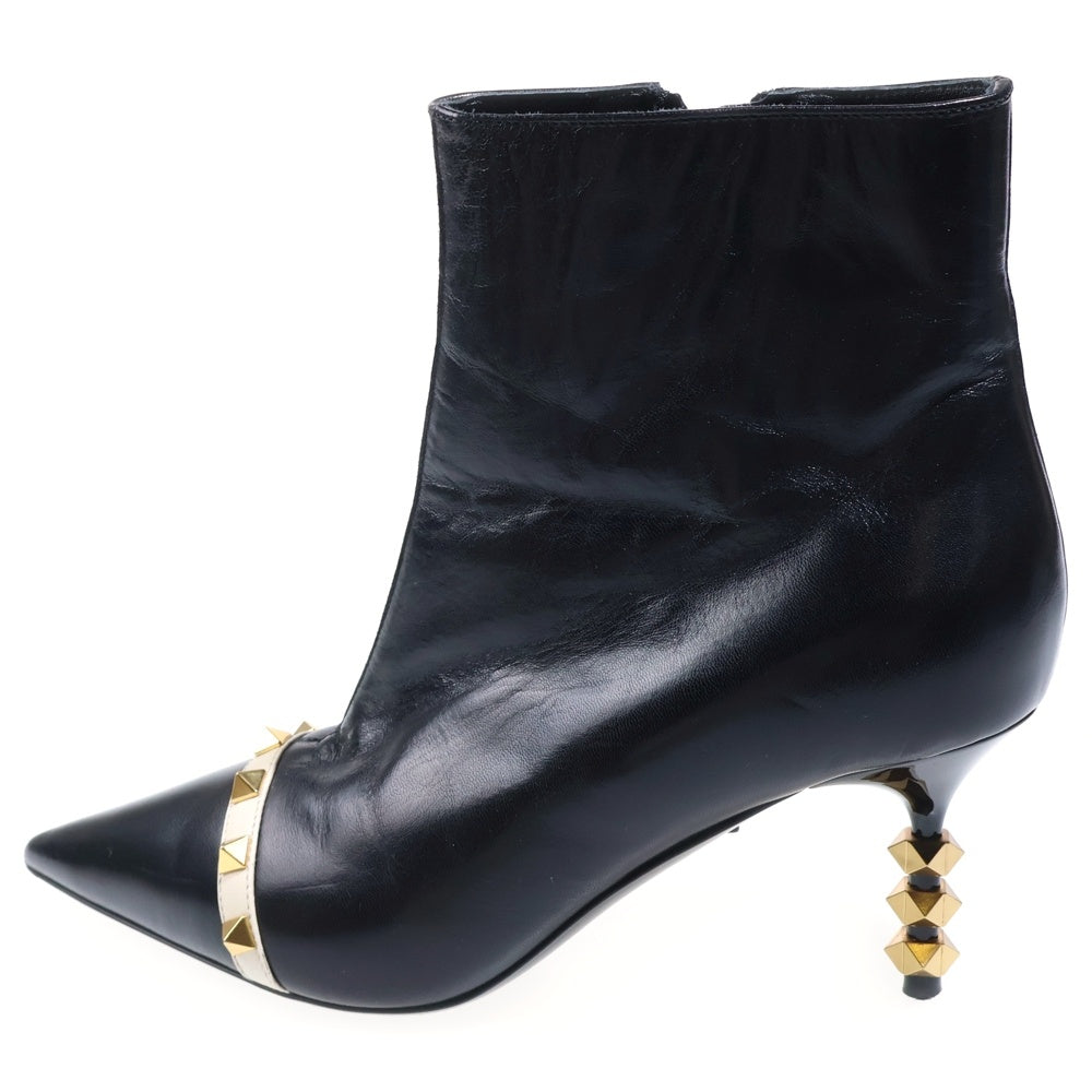 VALENTINO(ヴァレンティノ) ロックスタッズ ヒール ブラック レザー
