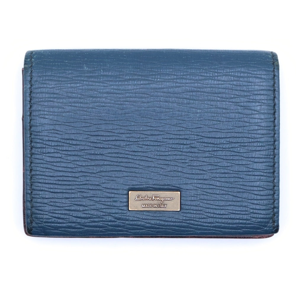 FERRAGAMO(フェラガモ) ロゴプレート カーフスキン カードケース 名刺