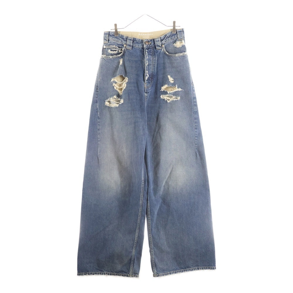 BALENCIAGA(バレンシアガ) 25SS Baggy Pants クラッシュ加工 ワイド