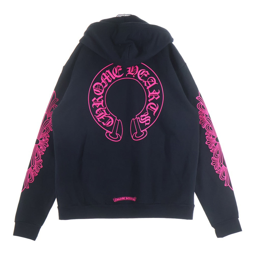 CHROME HEARTS(クロムハーツ) HORSESHOE FULL ZIP HOODIE 袖フローラル