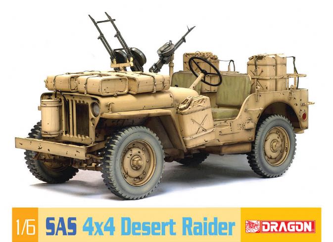 75038 - 1/6 SAS 4x4 Desert Raider - Dragon Plastic Model Kits