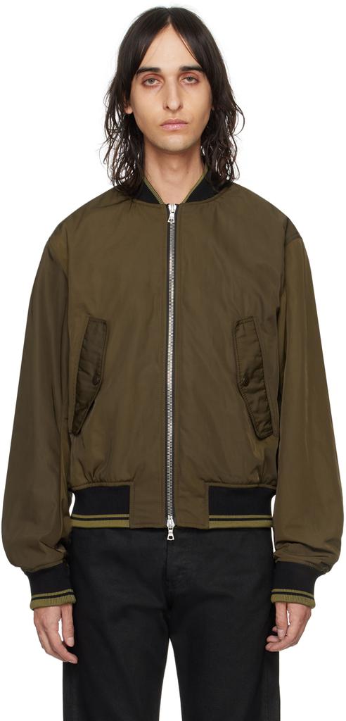 Shop Brown Zip Bomber Jacket on Sale at BeyondStyle – Get 65% Off