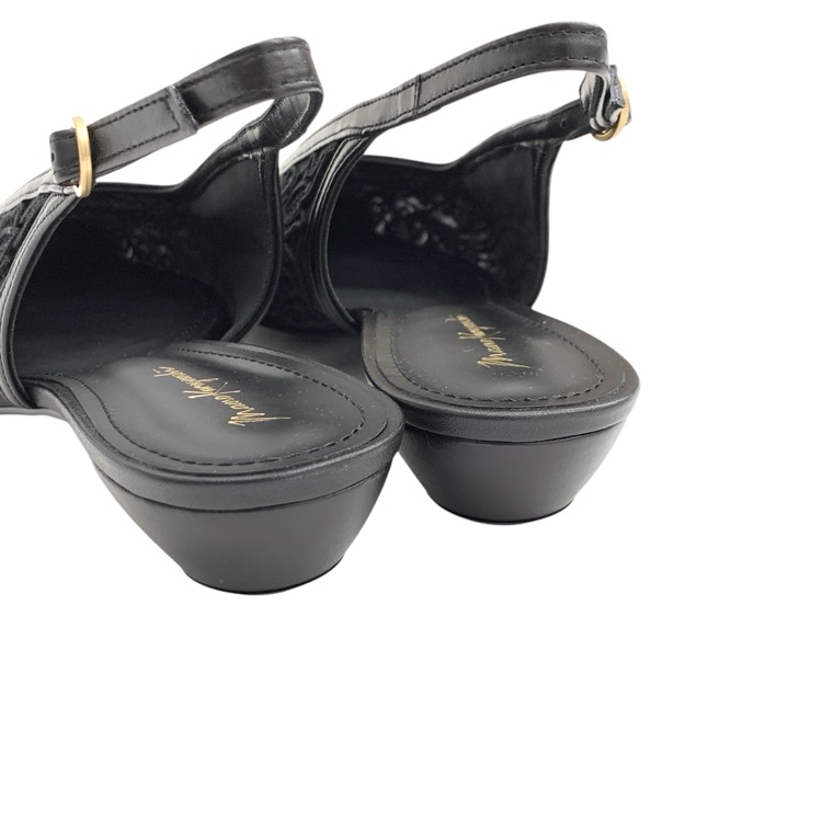 Mame Kurogouchi マメクロゴウチ Cording Embroidery Sling Back Heels