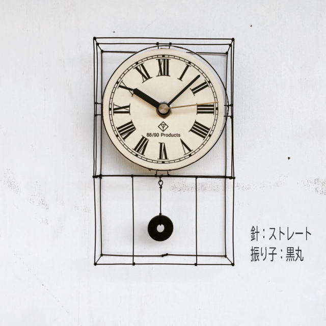 和洋折衷八角形 木製時計 十二支ローマ数字文字盤 ヴィンテージ美品