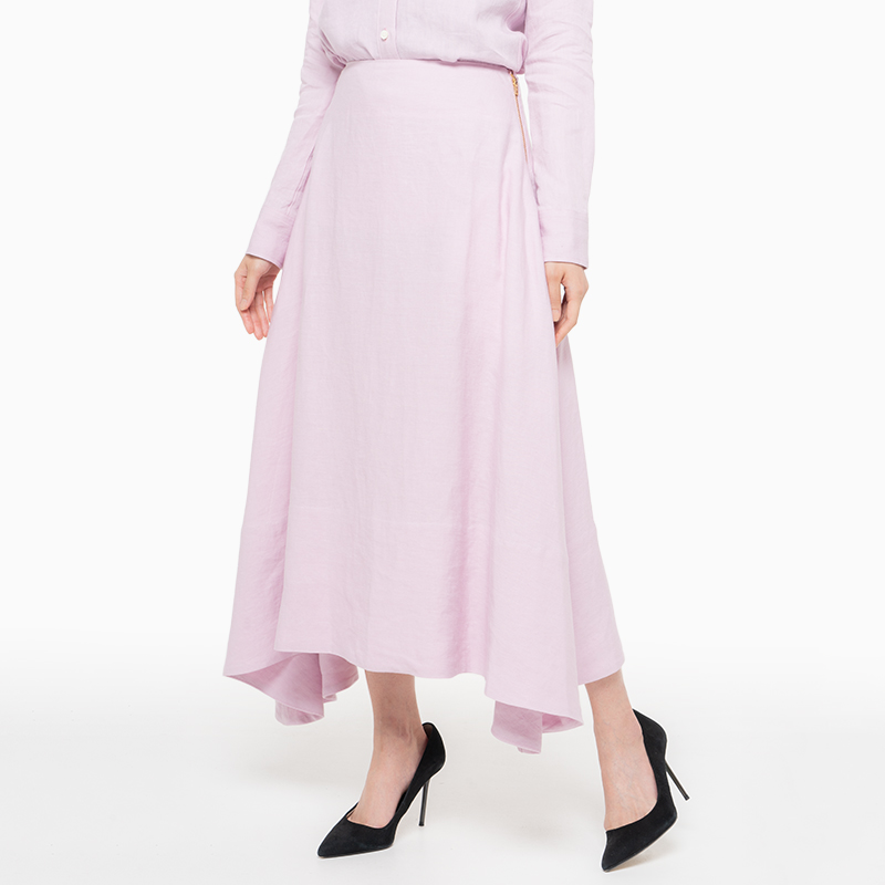 MADISONBLUE（マディソンブルー）リネン素材ミモレ丈スカート-ドレス