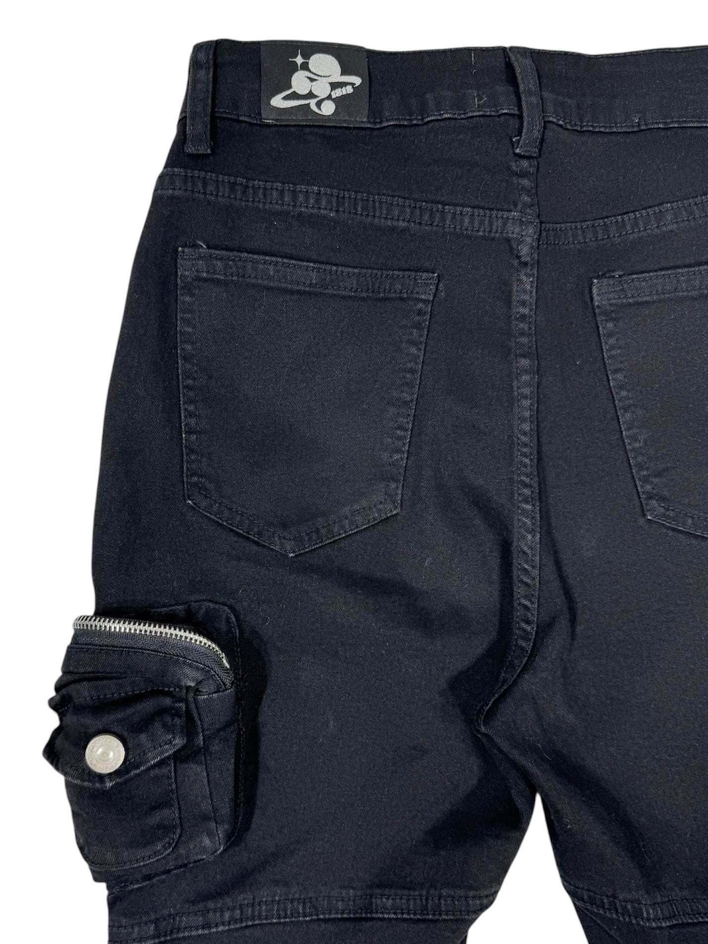 POCKET FLARE DENIM black – 1818