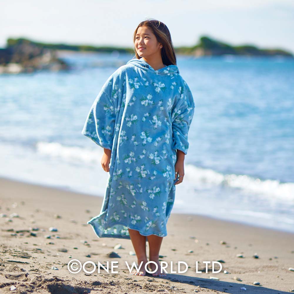 ONE WORLD LTD. / TLS MICRO FIBER PONCHO BERRI FLOWER / マイクロ