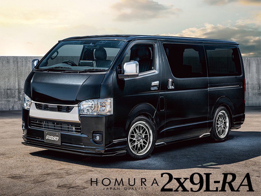 ハイエース HOMURA 2×9L-RA JET BLACK EDITION 17インチ＆タイヤセット