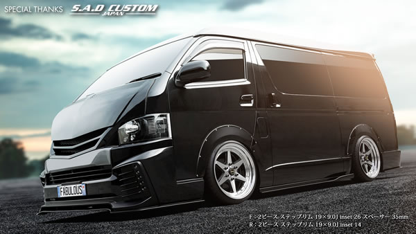 ハイエース用 ファブレス ヴァローネ XR-6 18インチ(2ピース)＆タイヤ