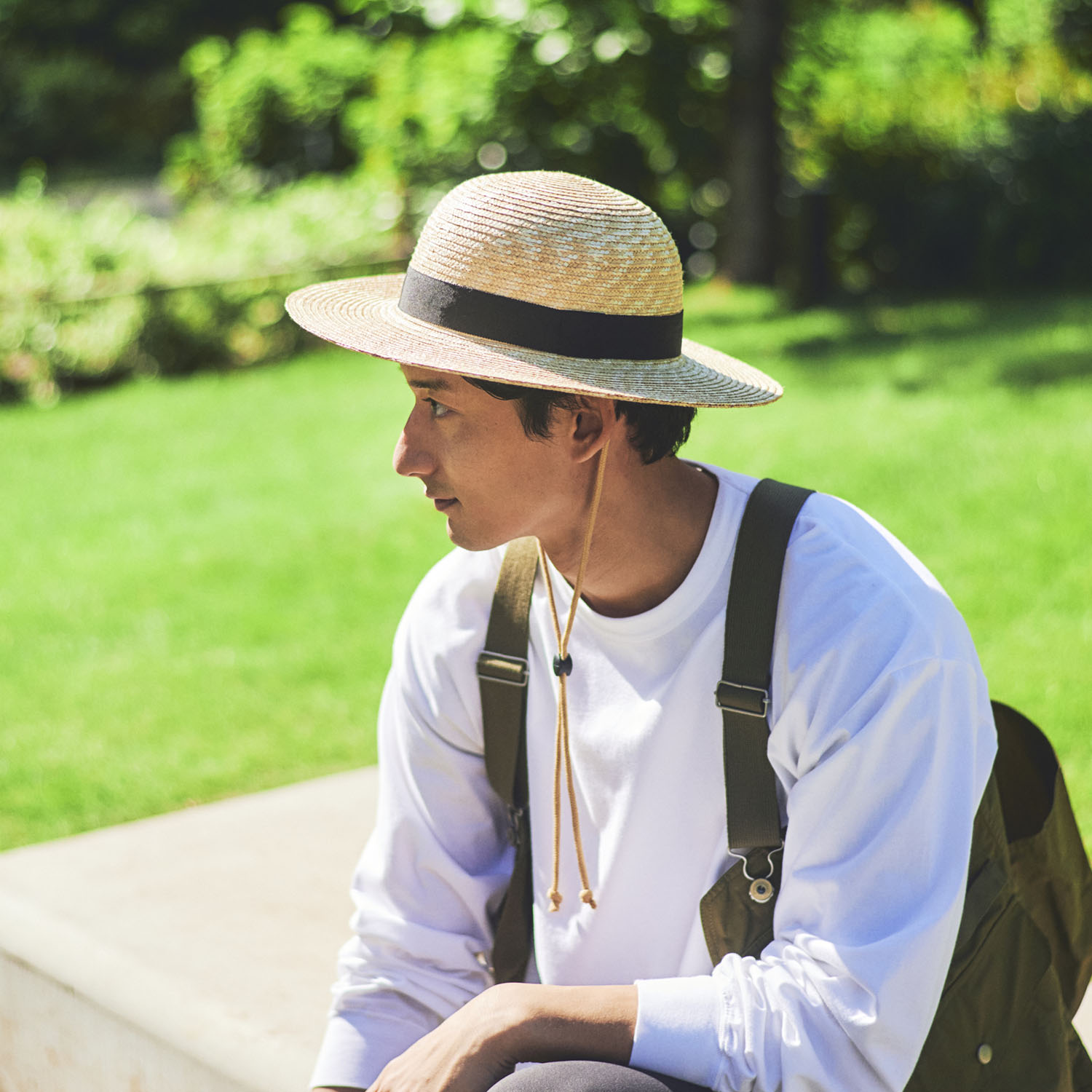 田中帽子店Roger（ロジャー）麦わら つば広丸型ハット 紳士用帽子 田中