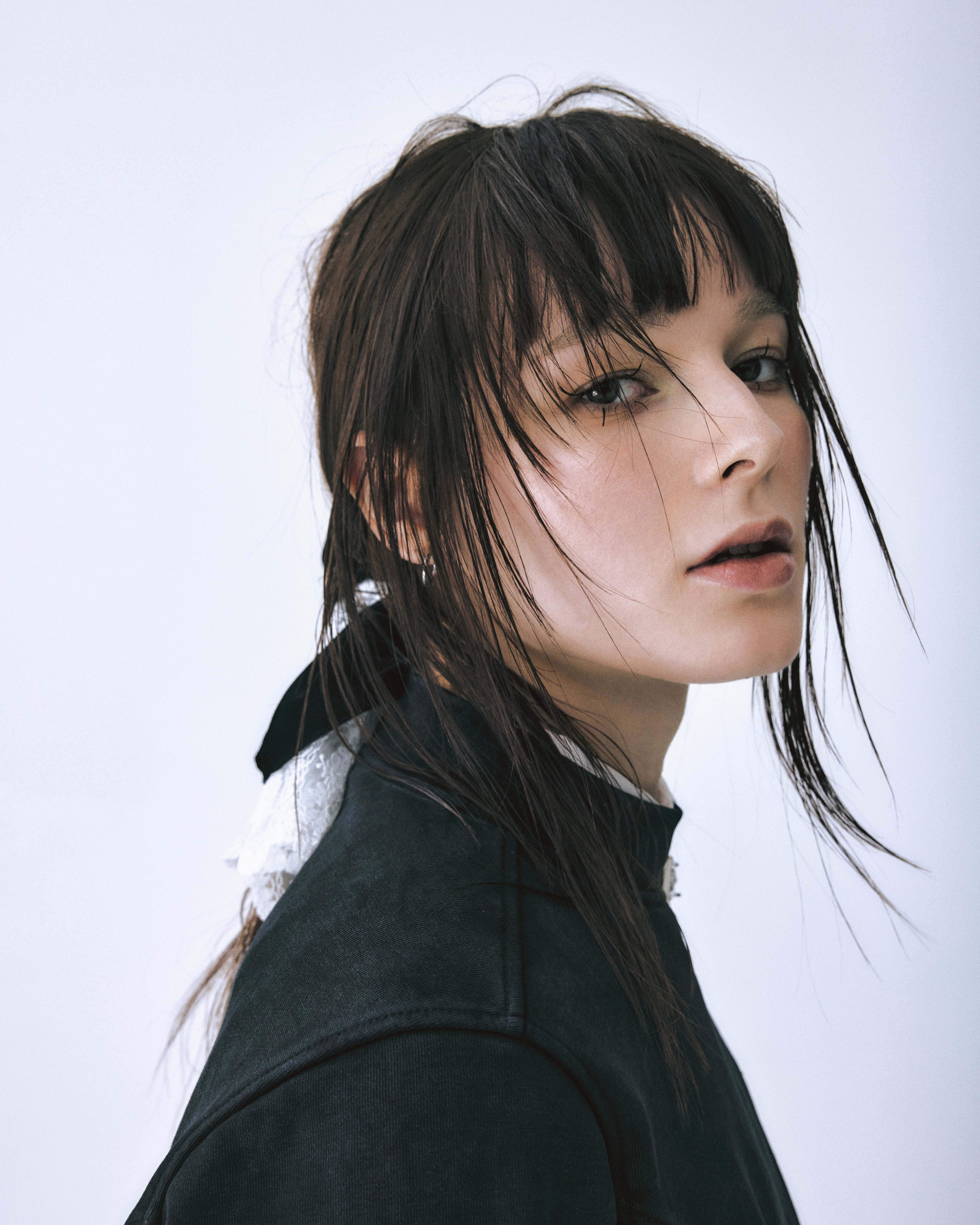 velour lace chou chou Black × Black – tanakadaisuke