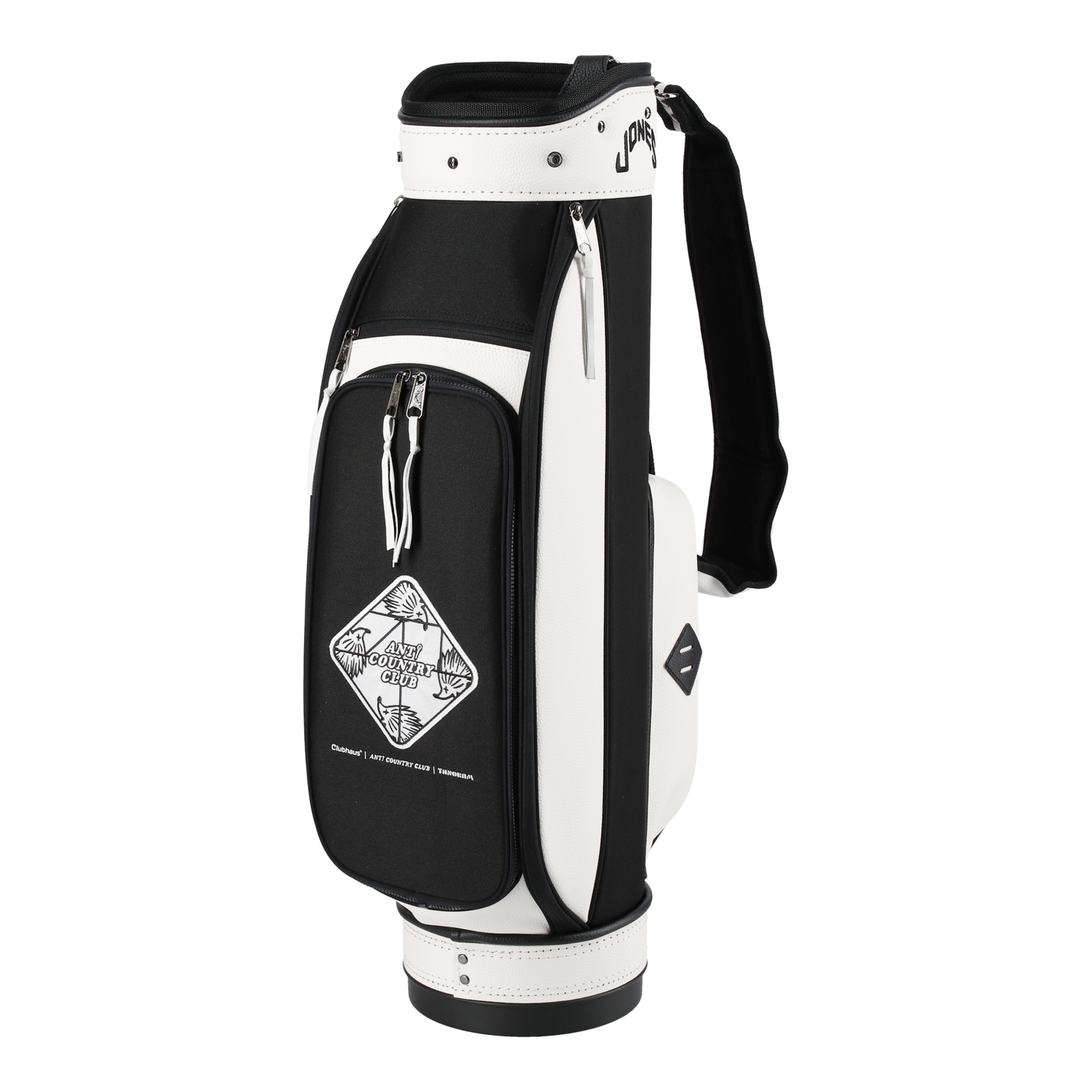 CLUBHAUS × ANTi COUNTORY CLUB × TANGRAM TRIPLE LOGO CADDY BAG BLACK TG