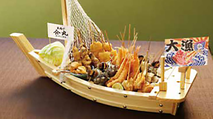 宴会に！串揚げをダイナミックに舟盛り - たべぷろ