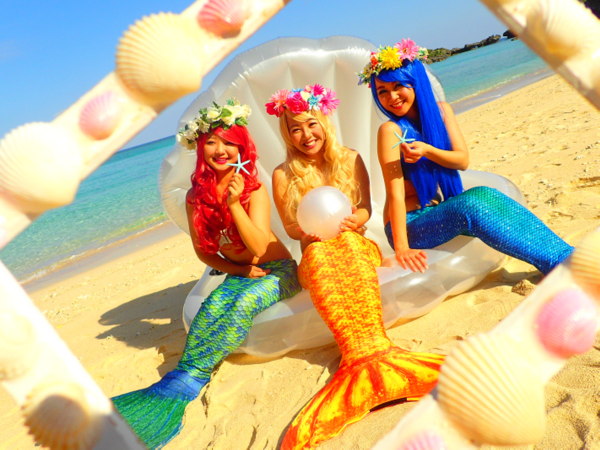 恩納村】プレミアムマーメイド体験＆青の洞窟シュノーケル・体験ダイビング