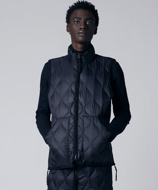 ミリタリー ハイネックWジップ ダウンベスト-ソフトシェル – TAION