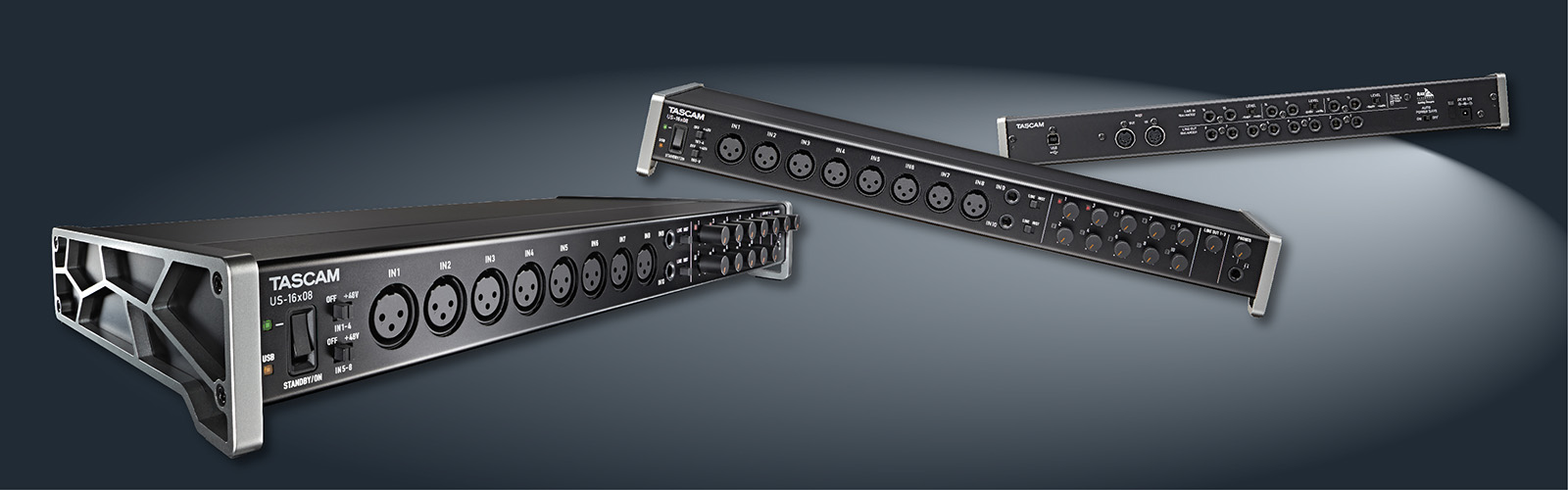 US-16x08 | 16-IN/8-OUT USB Audio/MIDI Interface | TASCAM - United