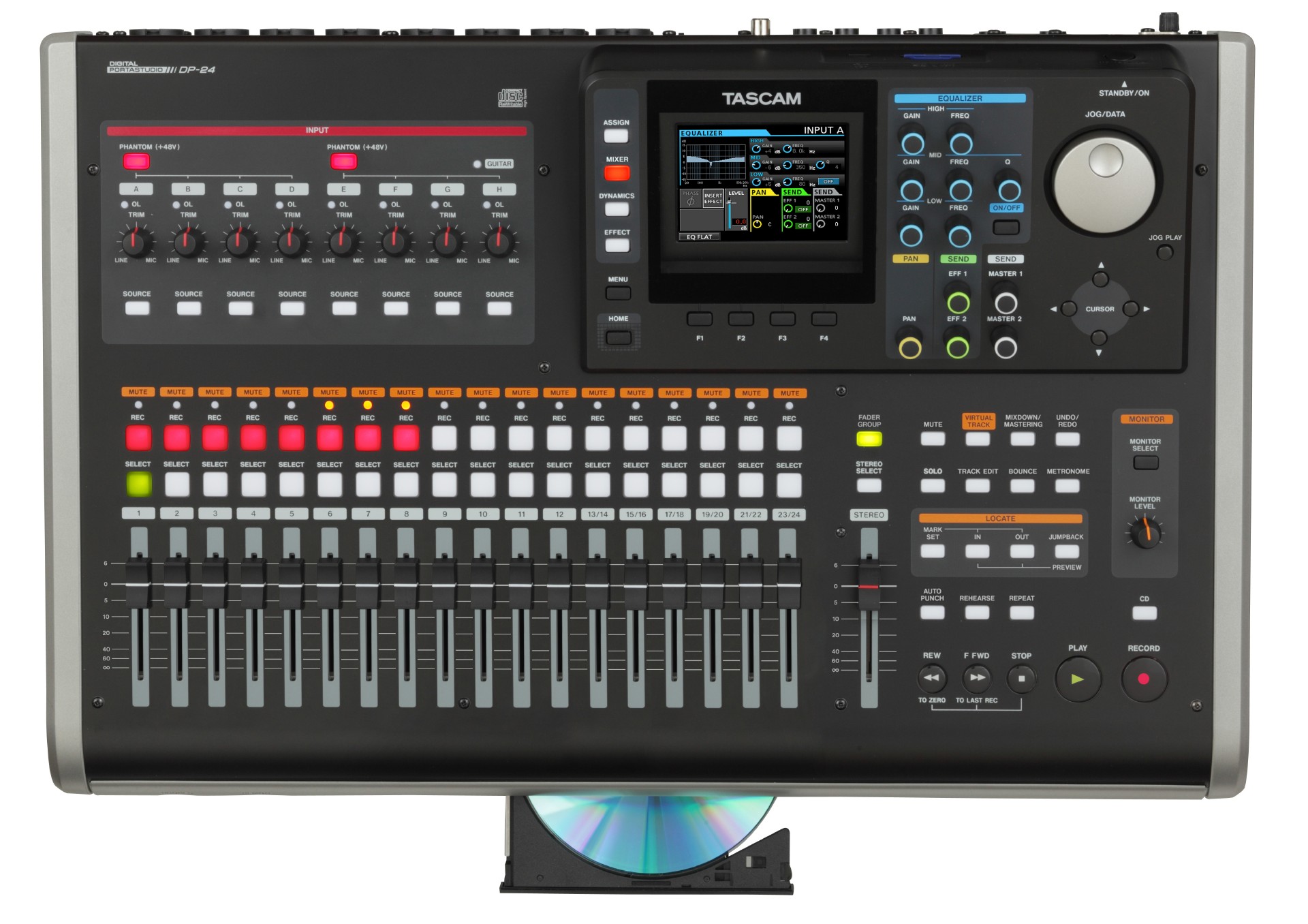 DP-24 | 24トラック SD/SDHC MTR、CD-R/RWドライブ搭載 | TASCAM (日本)