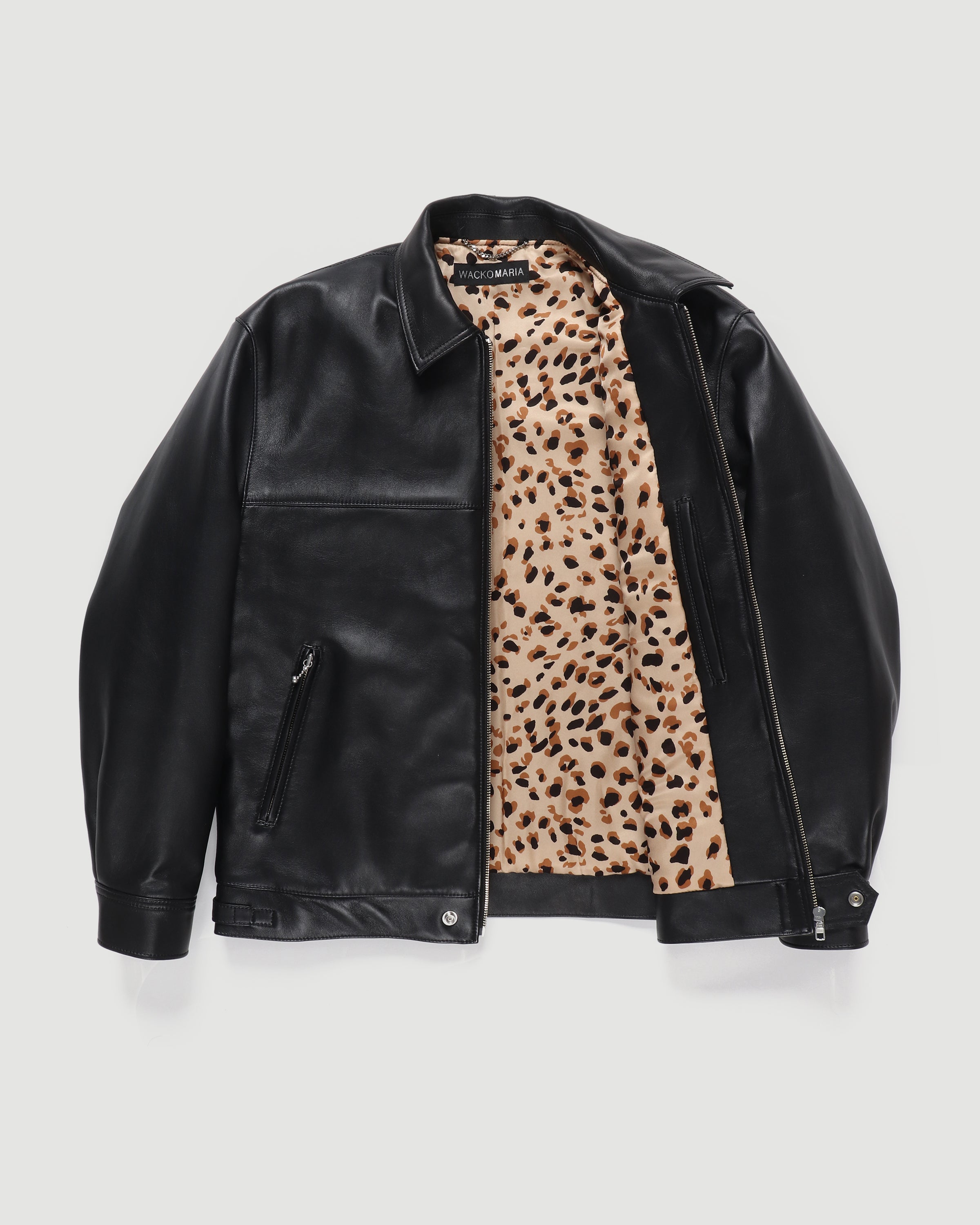 Wacko Maria – Single Riders Leather Jacket (Type-2) Black – Tenue