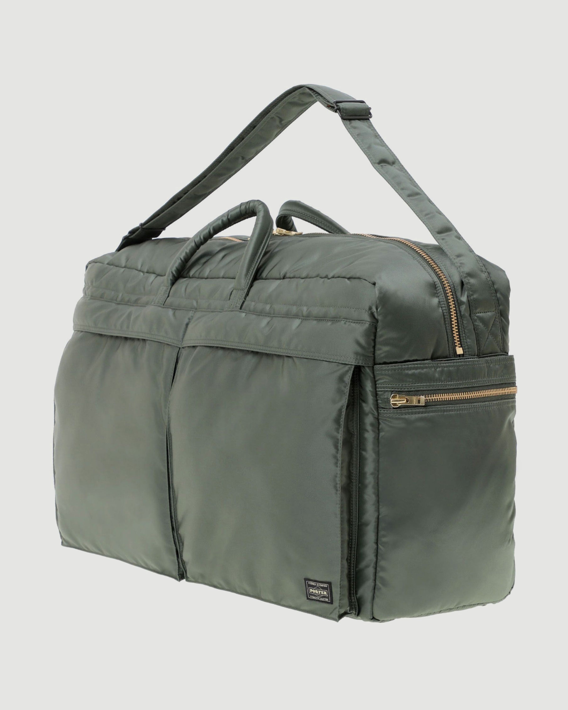 Porter Yoshida – Tanker 2Way Duffle Bag (L) Sage Green – Tenue de