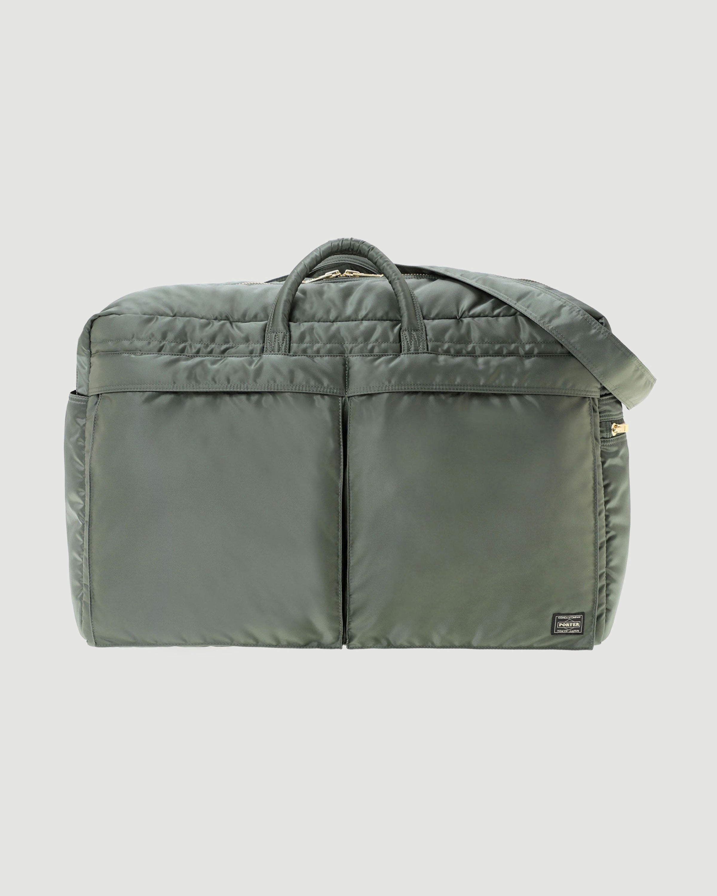 Porter Yoshida – Tanker 2Way Duffle Bag (L) Sage Green – Tenue de